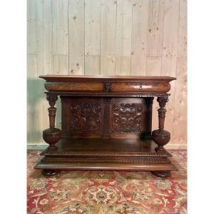 Console - Haute Epoque / Renaissance Style Serving Table 