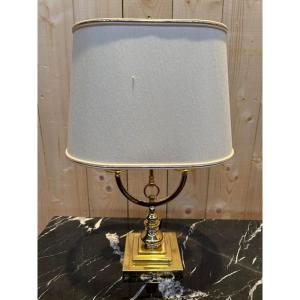 Set Of 2 Gold Metal Lamps 