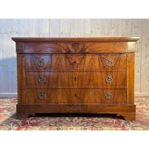 Louis Philippe Period Chest Of Drawers In Walnut 