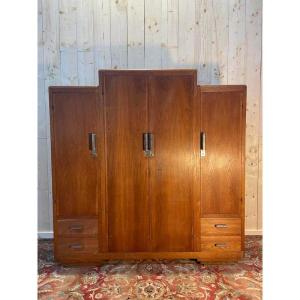 Bedroom Wardrobe - Art Deco Period Wardrobe In Oak 