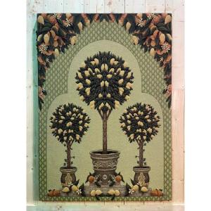 Hanging - Tapestry With Provencal Lemon Tree Motifs 