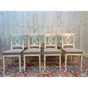 Suite De 8 Chaises Style Louis XVI - Directoire