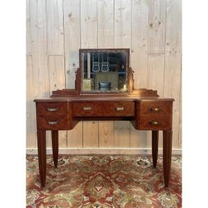 Art Deco Dressing Table In Thuya Burl Veneer