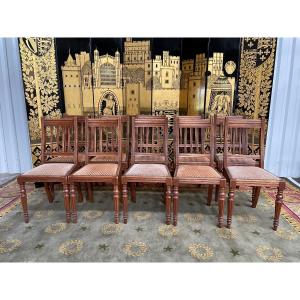 Suite Of 10 Louis XVI Style Mahogany Chairs