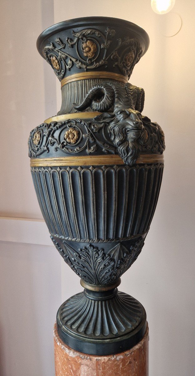 Spectacular Antique Vase From The Gerbling & Stephan Manufacture -photo-2