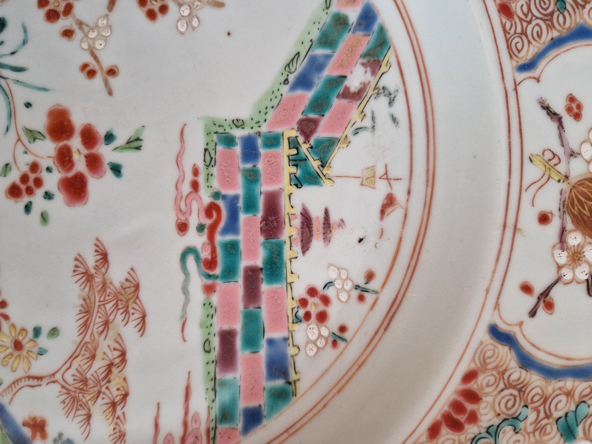 China 18th, Large Hollow Dish Canton Porcelain-photo-2