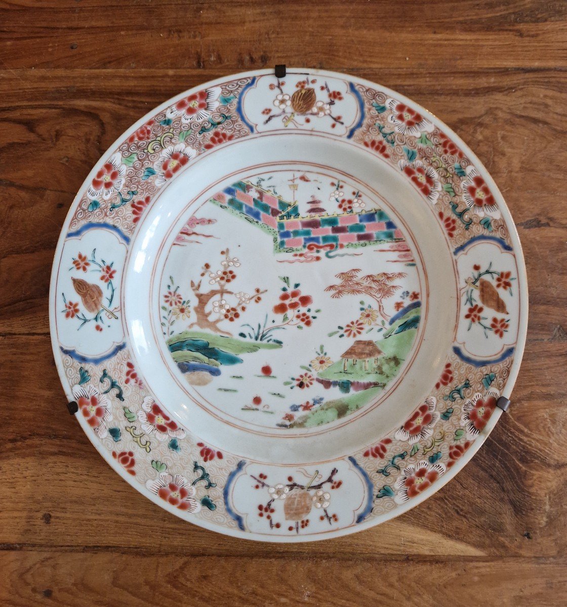 China 18th, Large Hollow Dish Canton Porcelain