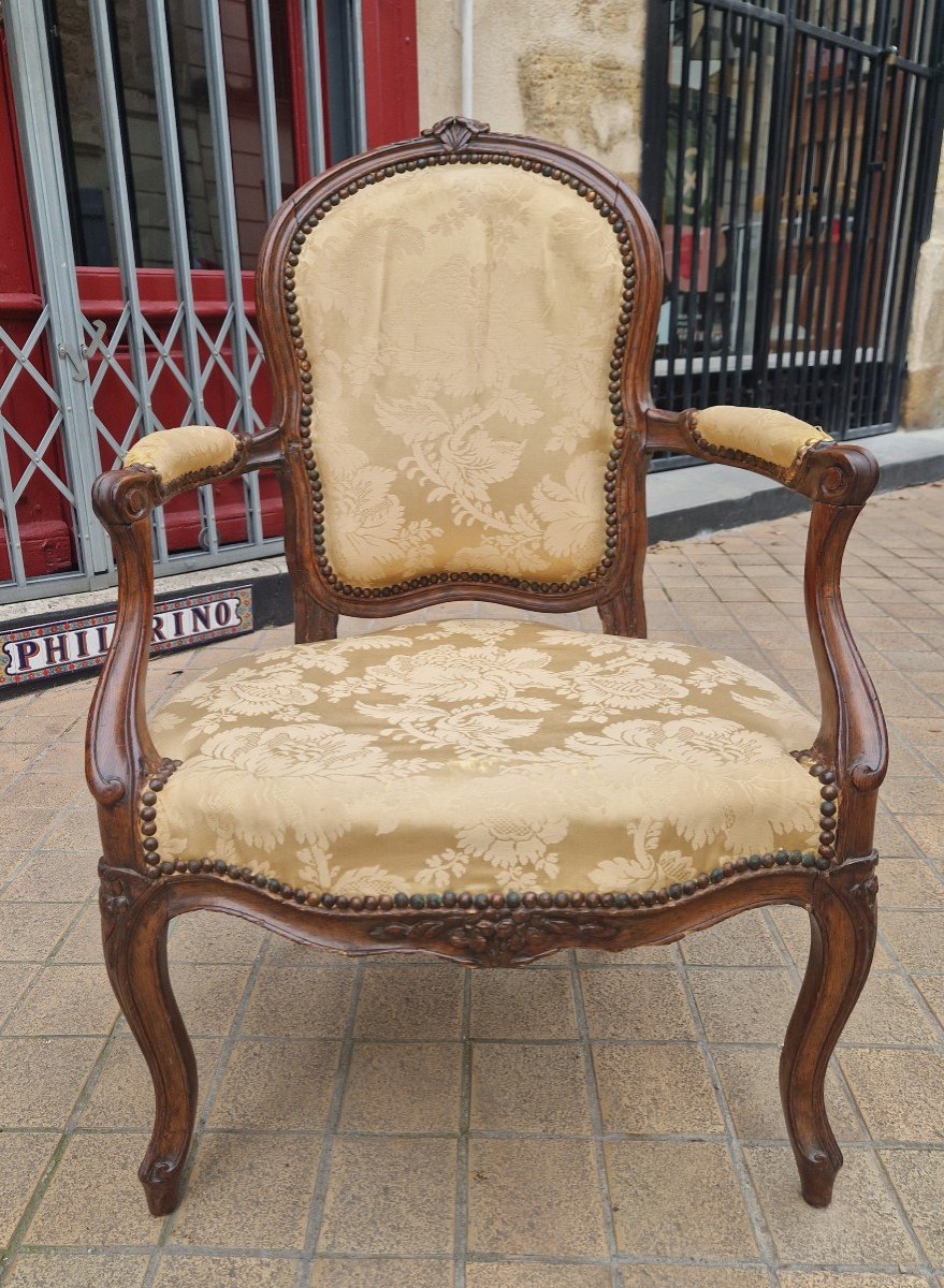 Charmant Fauteuil Cabriolet Louis XV