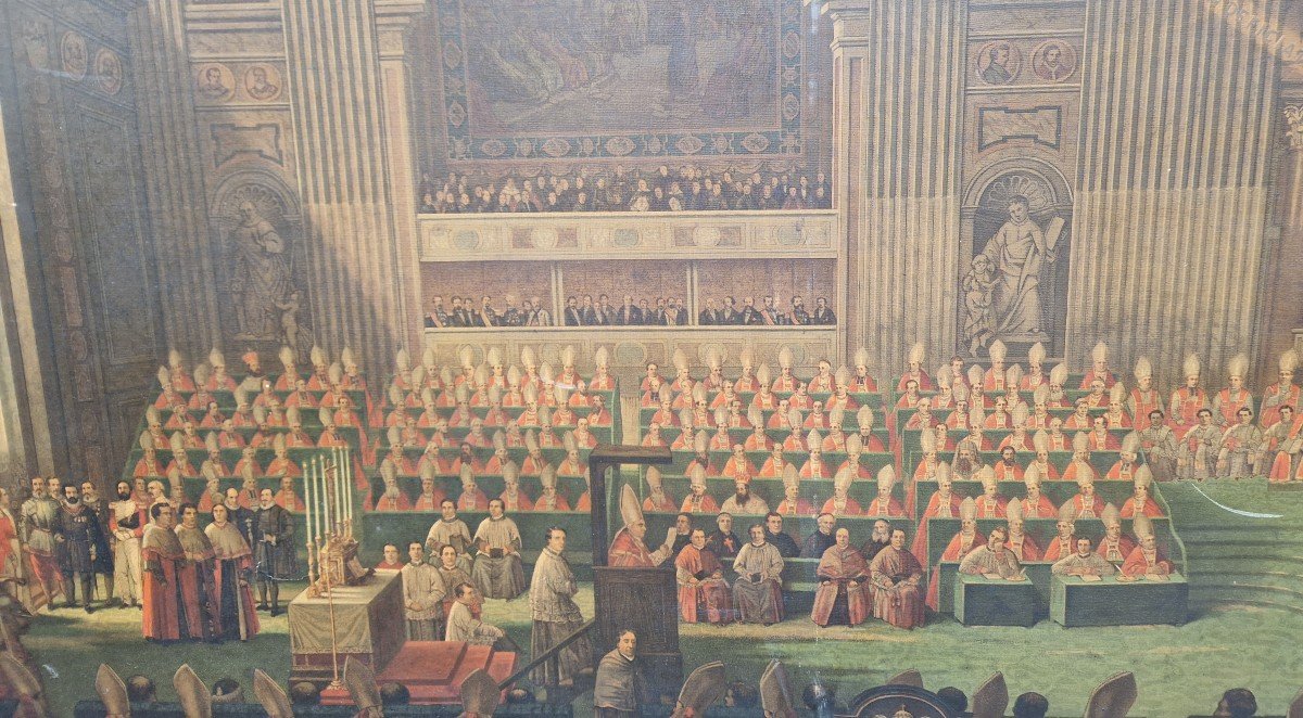 Vatican Council 1, July 18, 1870, Pope Pius Ix, Very Rare Choreography, By Schultz-photo-1