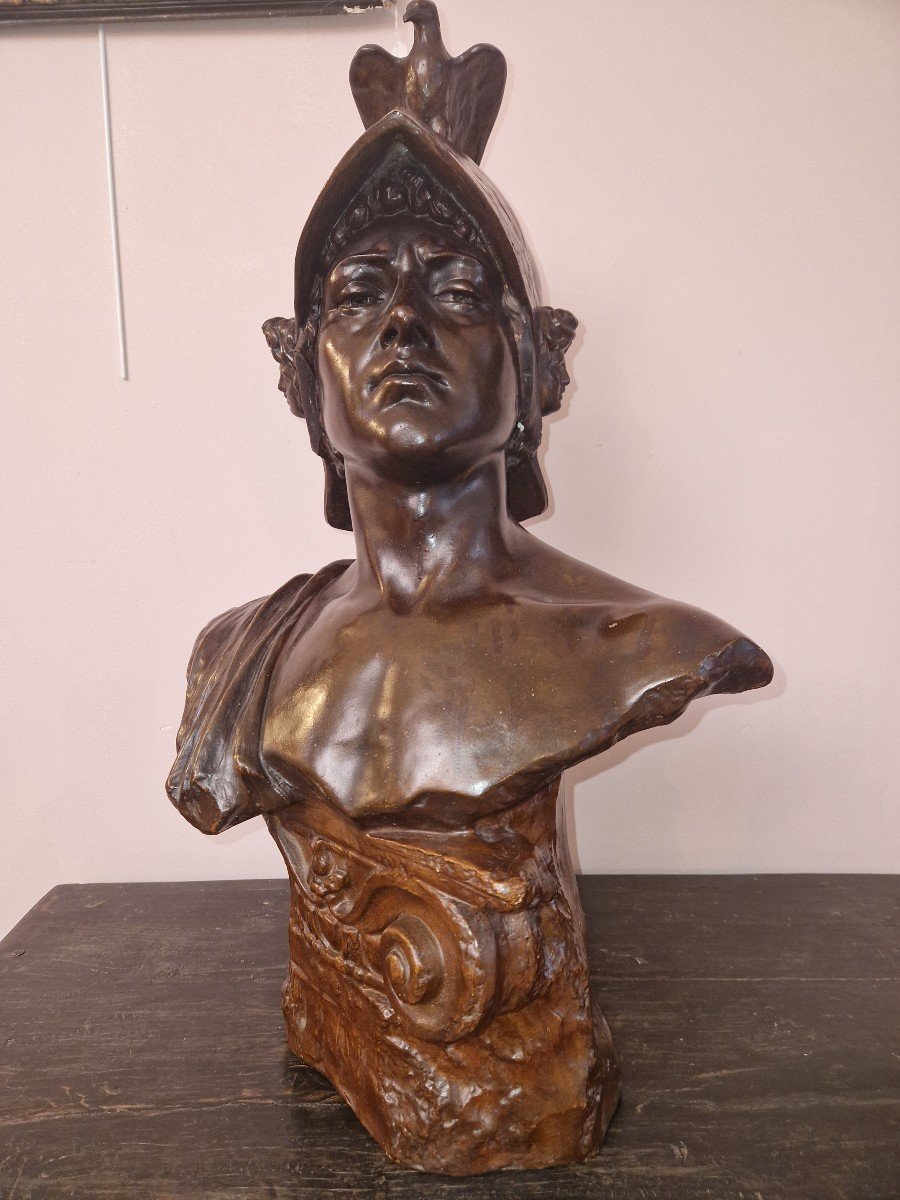 "the Gladiator" Terracotta By Otto Pietri, Goldsheider Edition. -photo-2