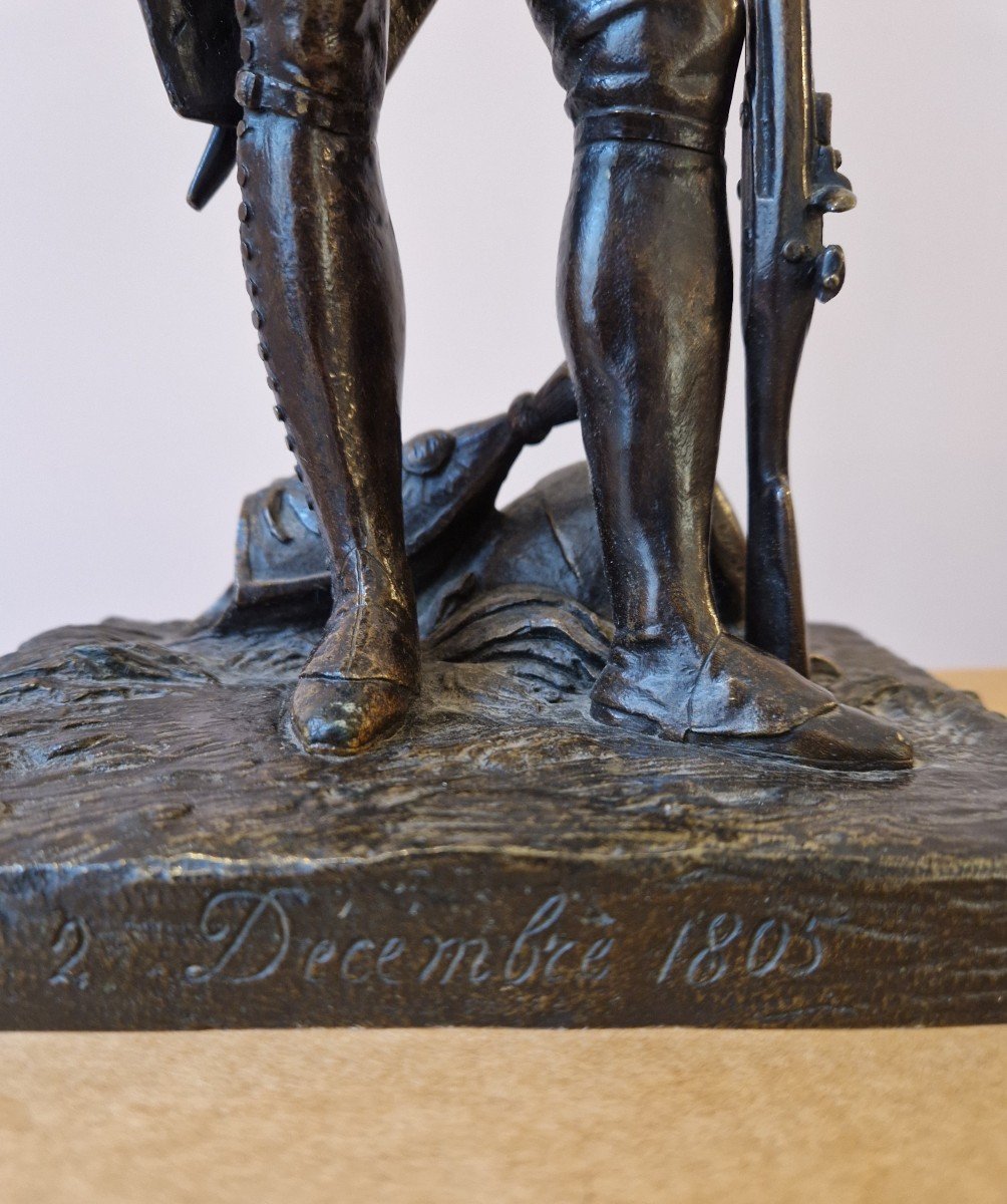 Imperial Grenadier On Foot. Bronze By Gechter (1795-1844)-photo-3