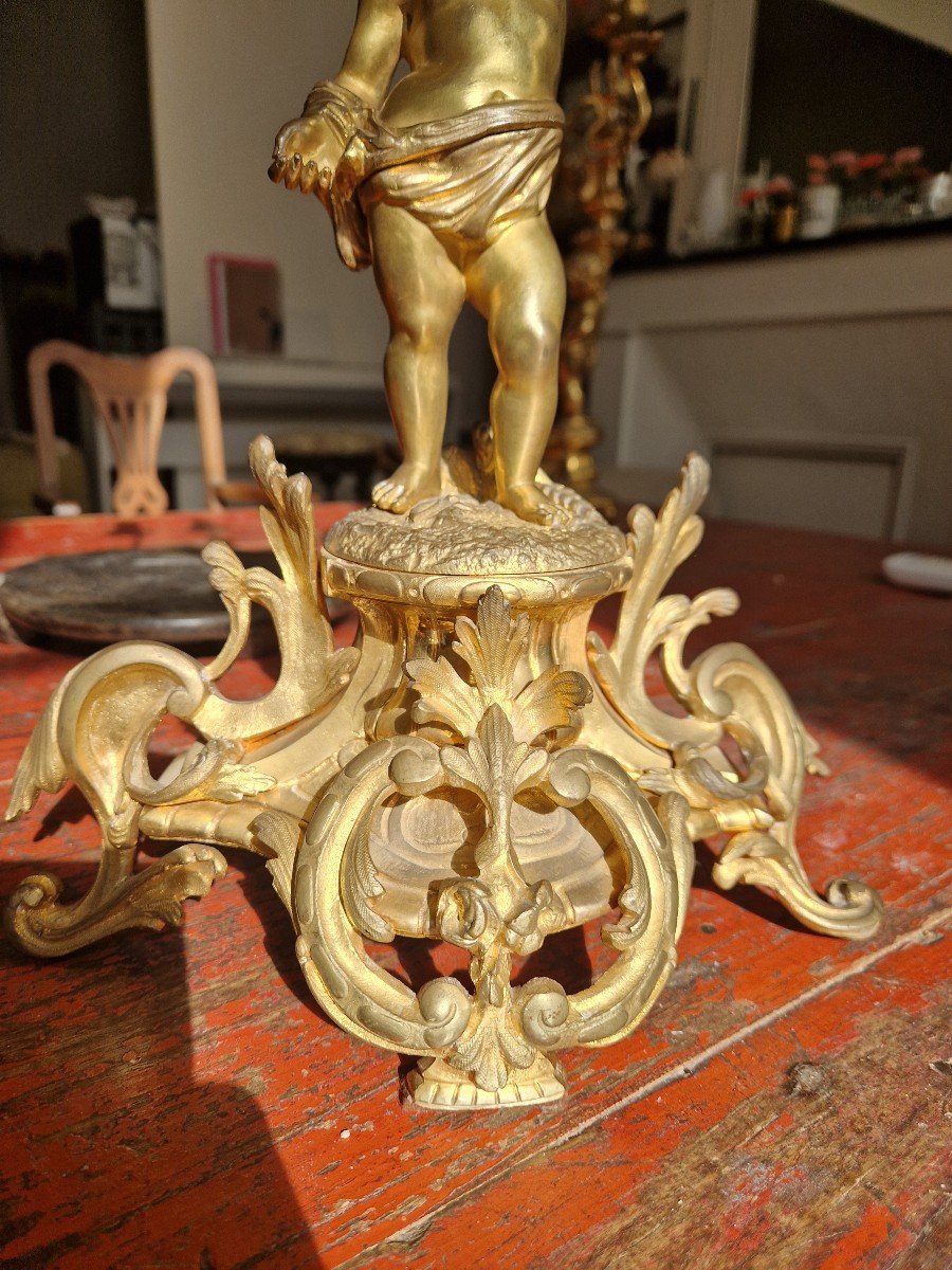 Napoleon III Gilt Bronze Fireplace Trim -photo-4