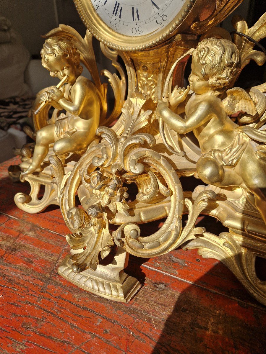 Napoleon III Gilt Bronze Fireplace Trim -photo-2