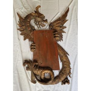 Important Indochina Dragon Mirror Circa 1900