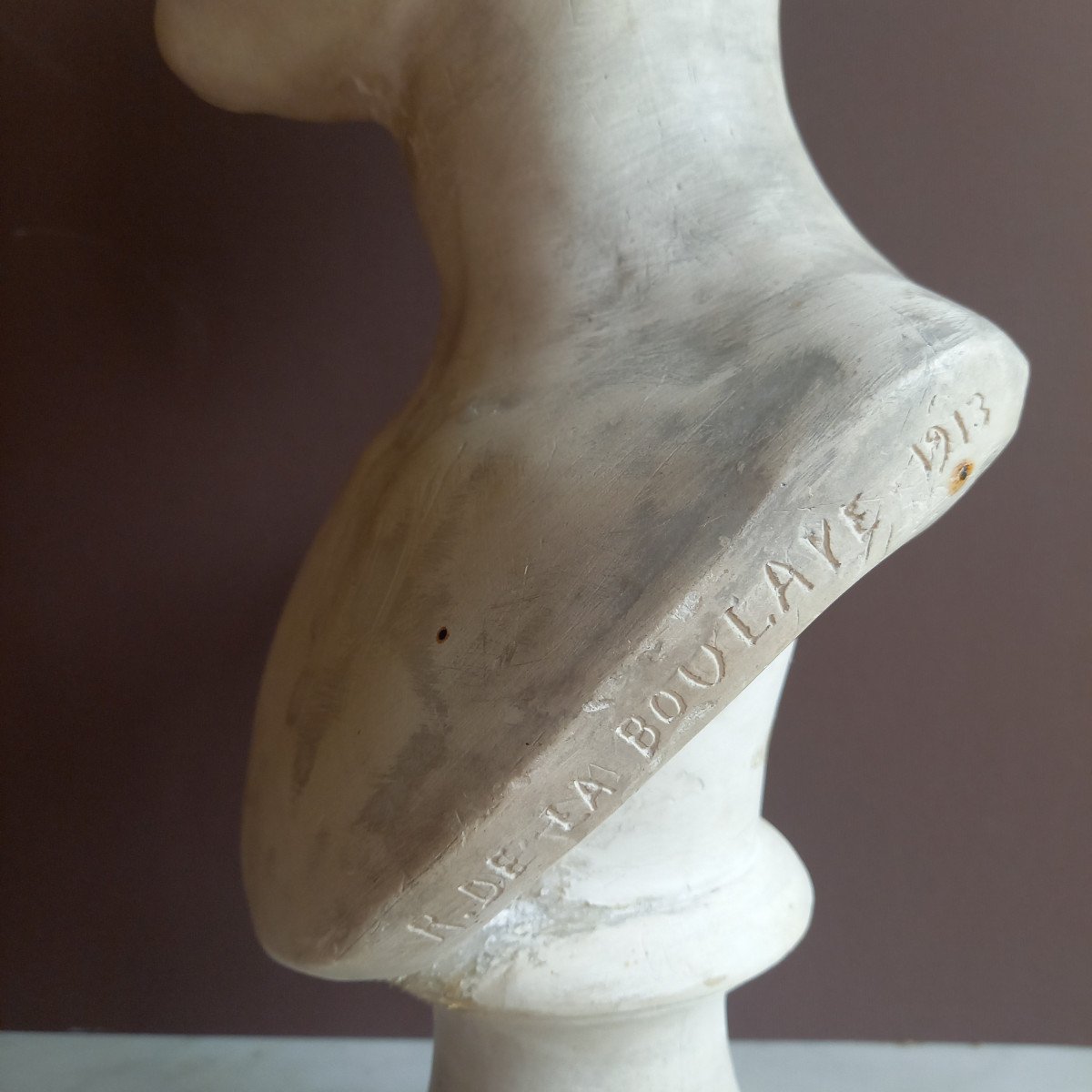Buste d'Enfant  Plâtre Original-photo-3