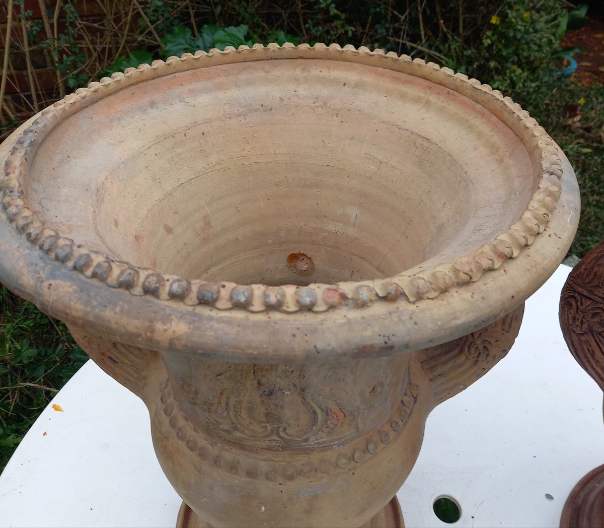 Pair Of Terracotta Vases, First Third Of The 19th Century-photo-4