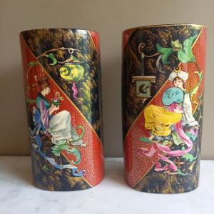Pair Of Earthenware Vases