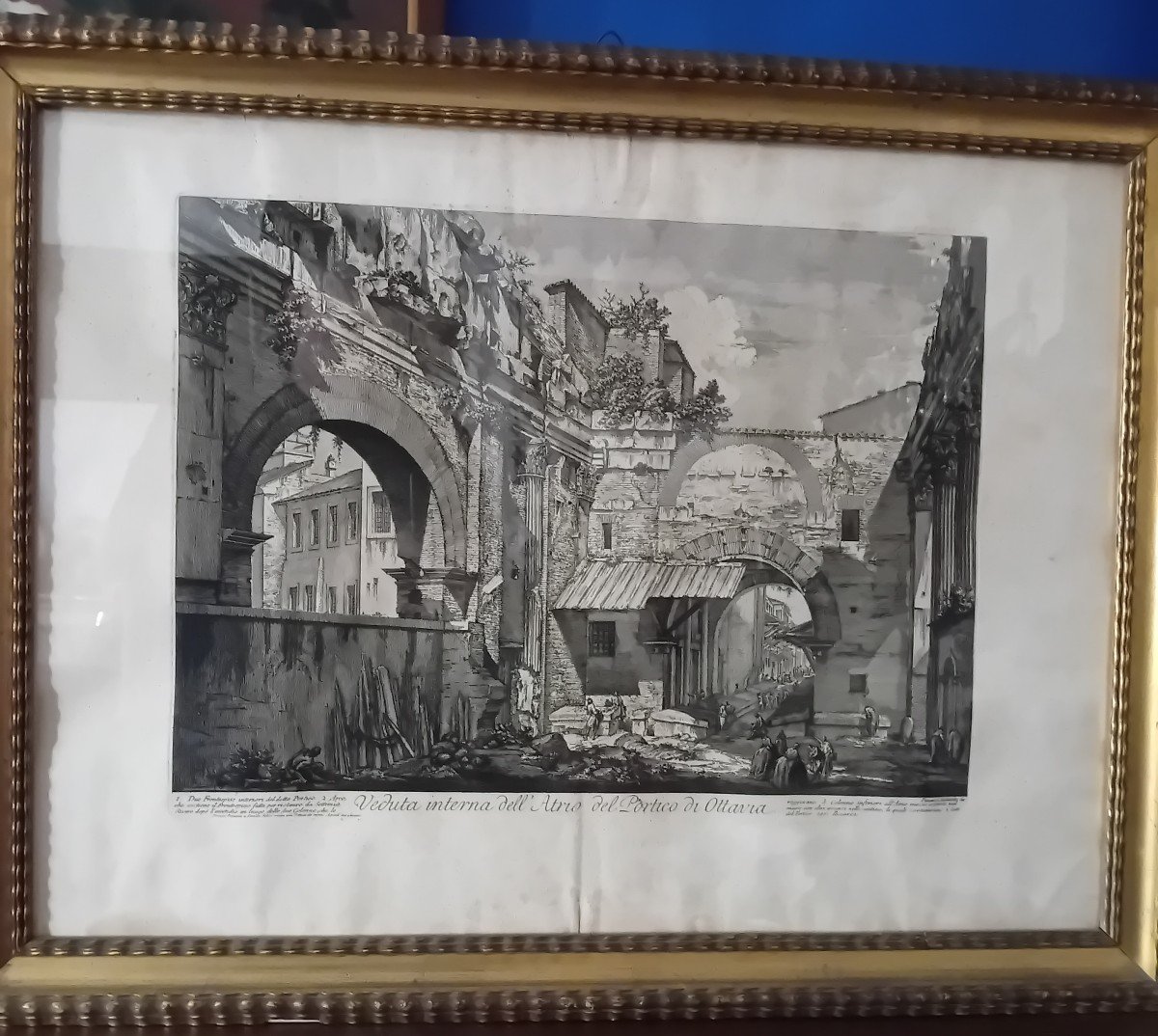 Piranesi Veduta Interna Dell Atrio Del Portico Di Ottavia