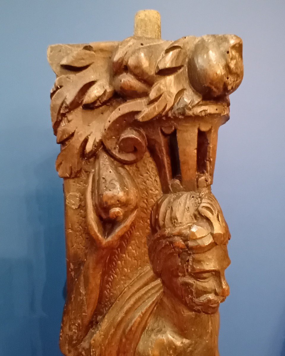 17th Century Wooden Atlantean Sculptures -photo-4