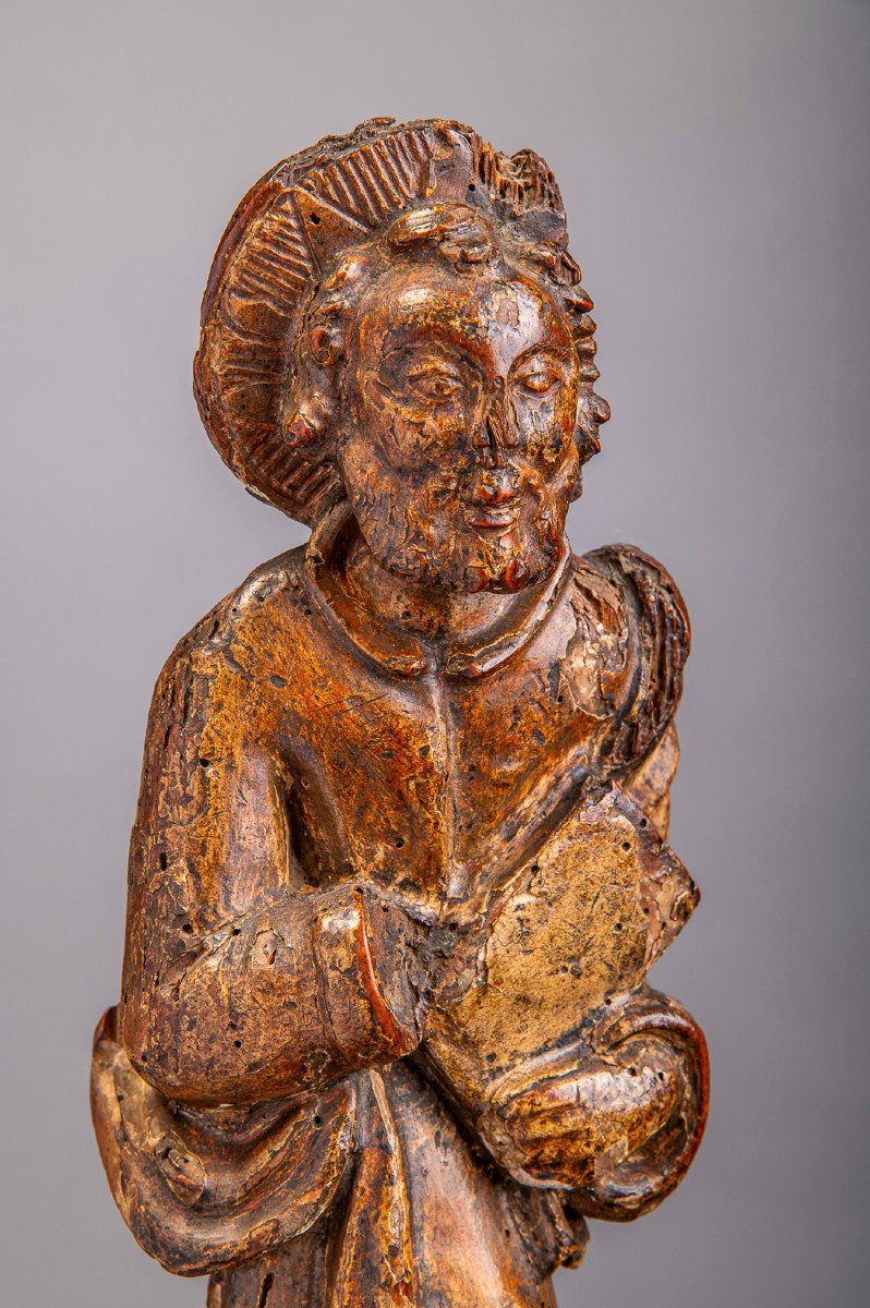 Apostle Sculpture, 13th Century.-photo-3