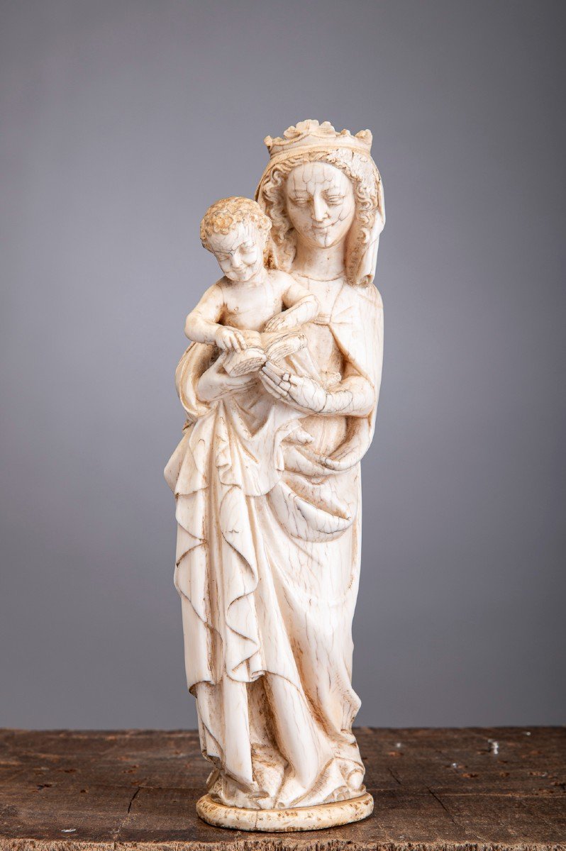 Virgin Mary With Child, 19th Century.-photo-3