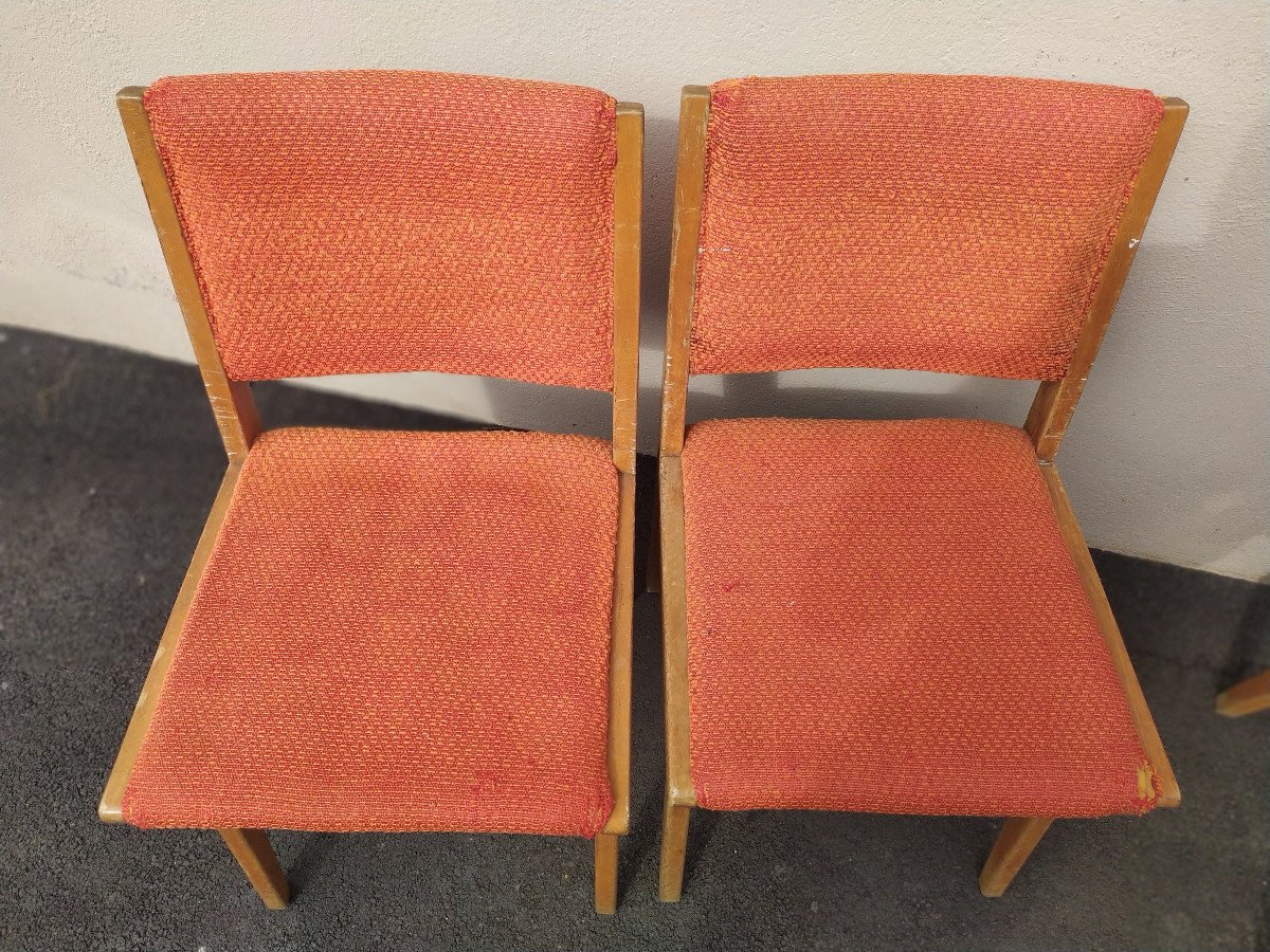 Suite Of 4 "knoll" Chairs - 20th Century-photo-4
