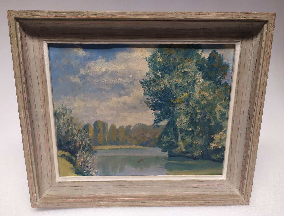 Oils On Wooden Panel – Edmond Delphaut – 20th Century.-photo-1