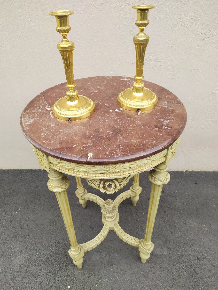 Small Louis XVI Style Gueridon – 20th Century.-photo-2