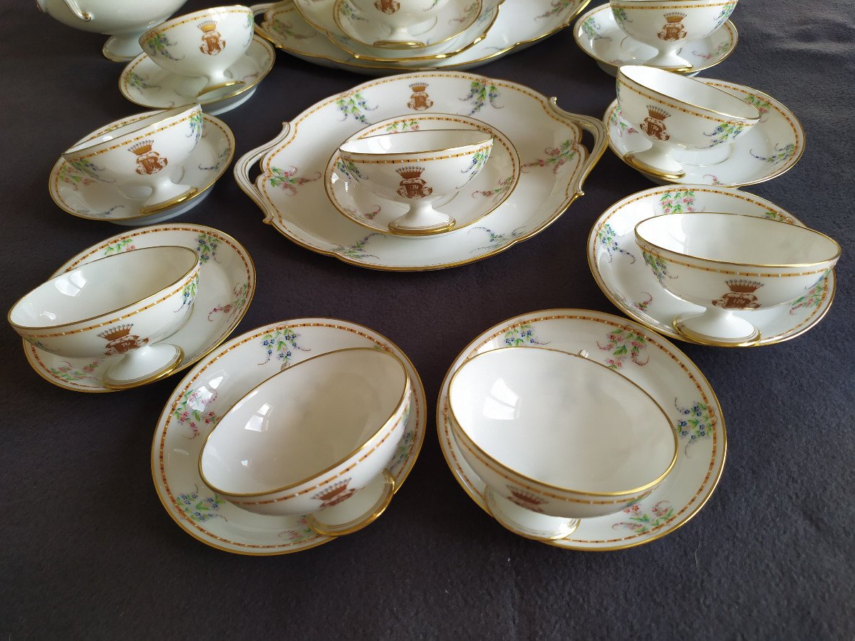 Porcelain Set Brand Pouyat – Maison Launay Rue Du Bac In Paris – 19th Century.-photo-1