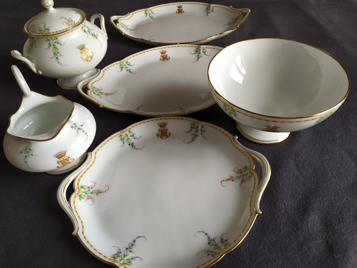 Porcelain Set Brand Pouyat – Maison Launay Rue Du Bac In Paris – 19th Century.-photo-6