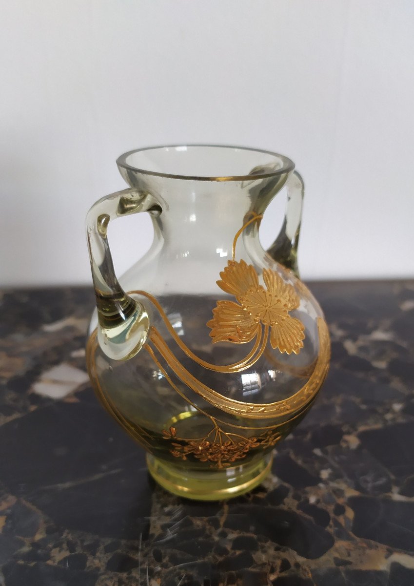 Glassware Set - Cup And Handled Vase - 20th Century.-photo-4