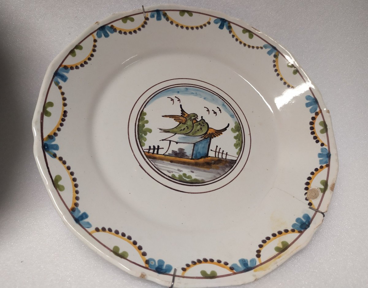 Nevers Faiences – Plate And Bowl – 18th And 19th Centuries.-photo-2