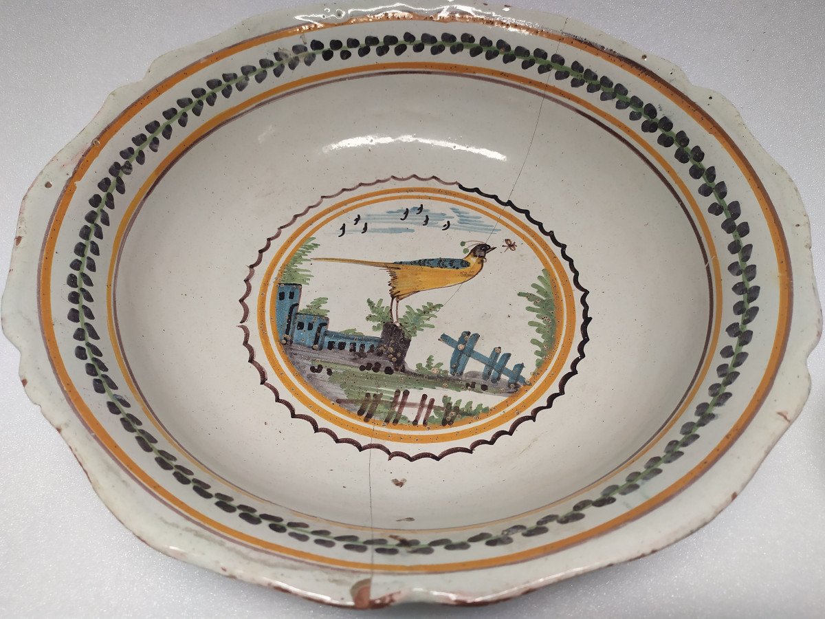 Nevers Faiences – Plate And Bowl – 18th And 19th Centuries.-photo-3