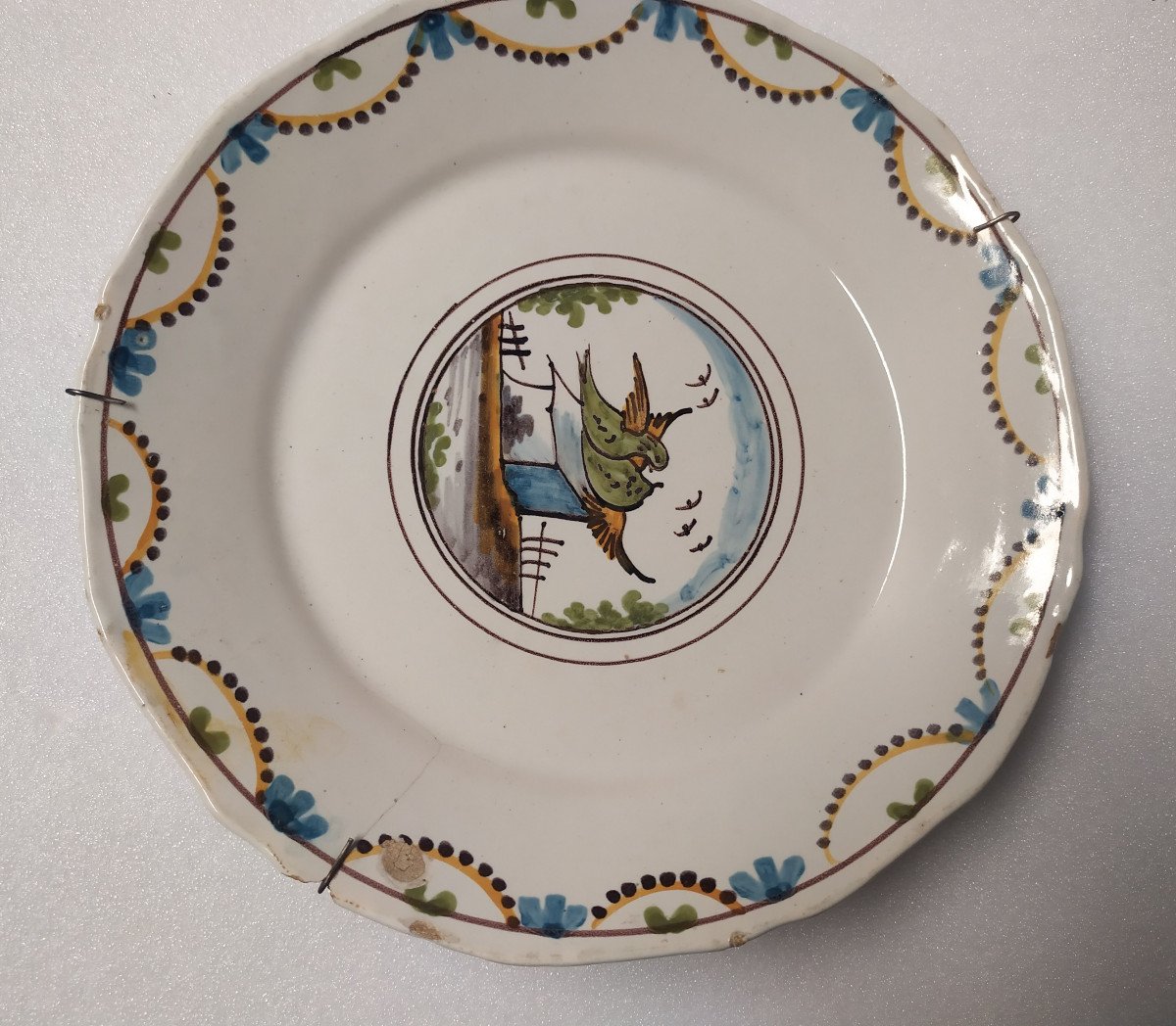 Nevers Faiences – Plate And Bowl – 18th And 19th Centuries.-photo-2