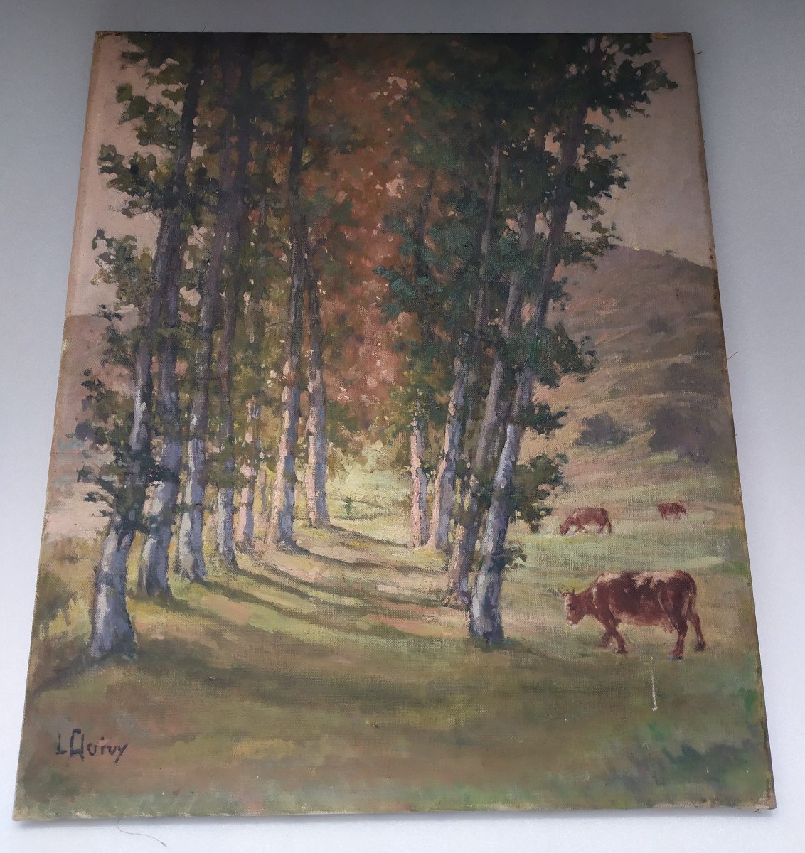 Oil On Wood Panel Signed L. Quivy – 20th Century.-photo-1