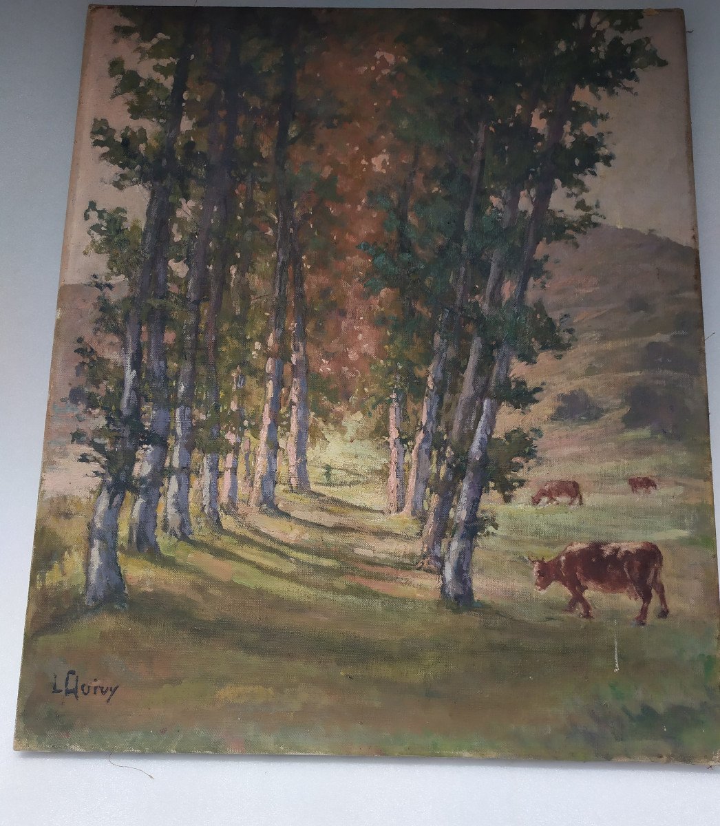 Oil On Wood Panel Signed L. Quivy – 20th Century.-photo-3