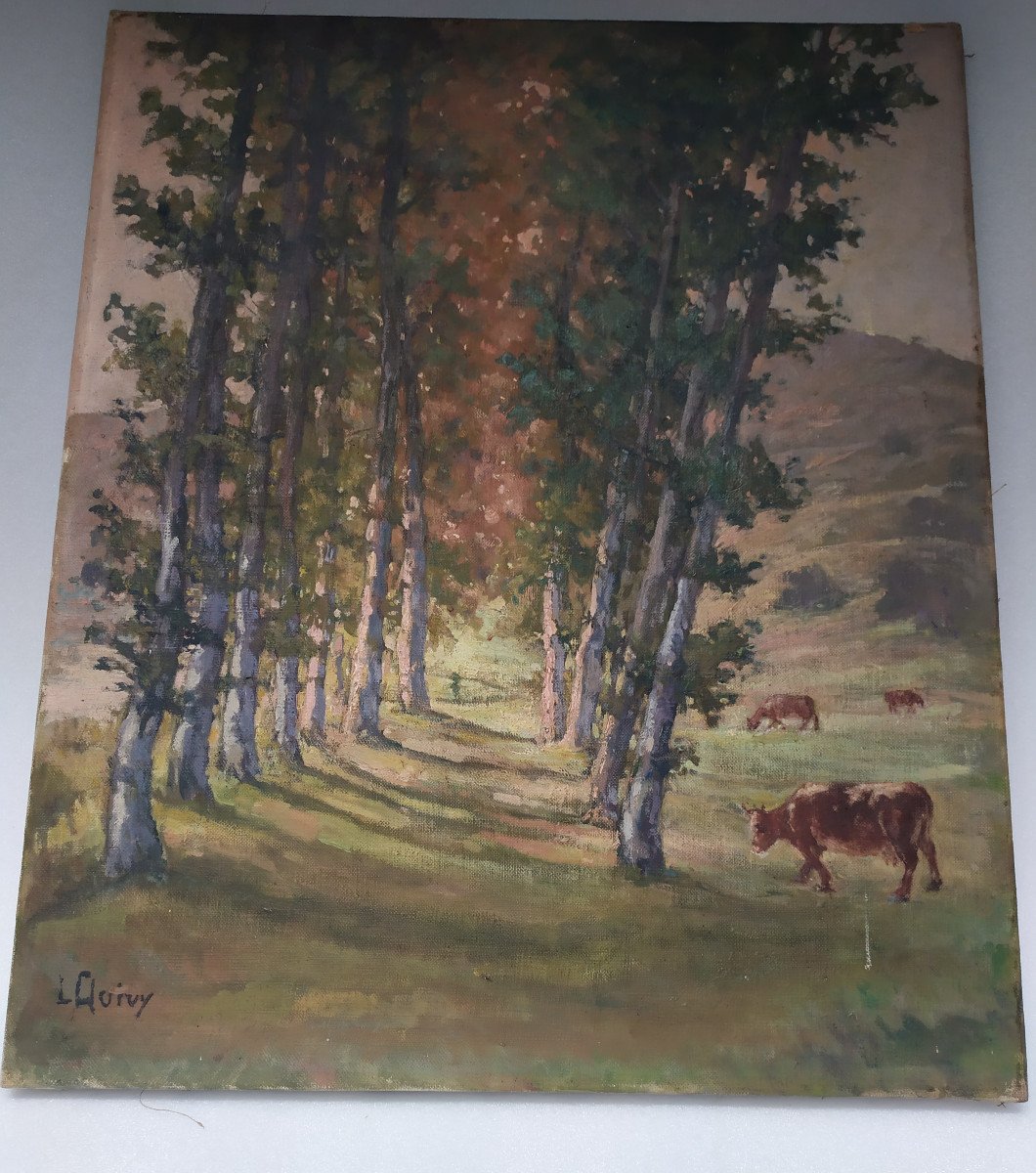 Oil On Wood Panel Signed L. Quivy – 20th Century.-photo-5