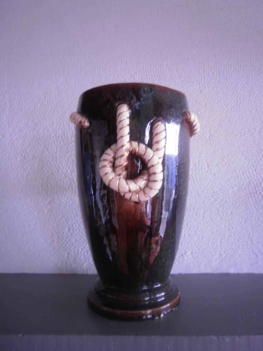 Vase Art Deco Faience Varnish - Bosch-photo-2