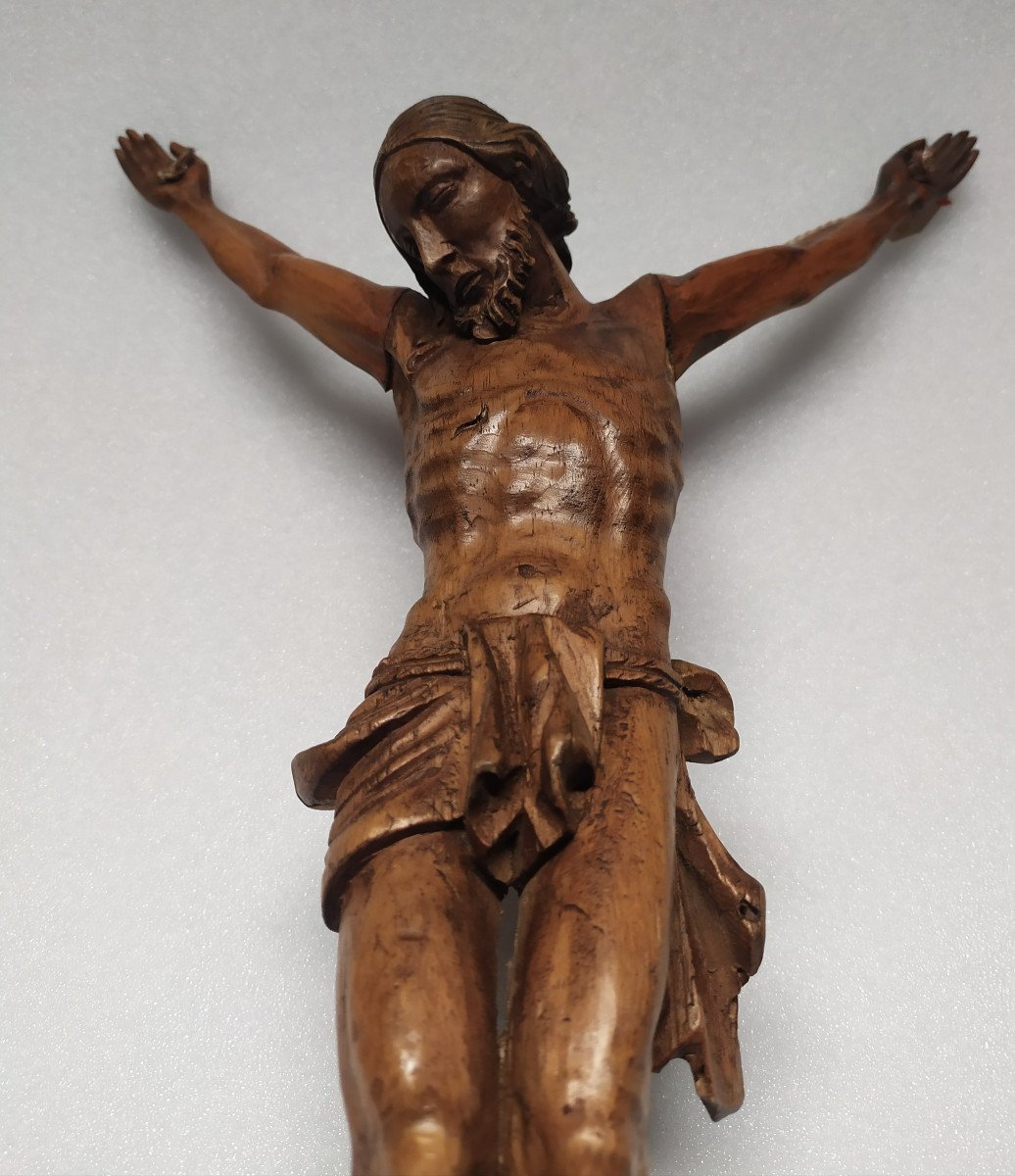 Christ En Bois Sculpte – XVIIIème.-photo-2