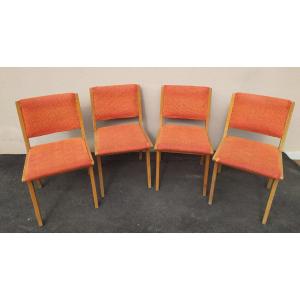 Suite Of 4 "knoll" Chairs - 20th Century