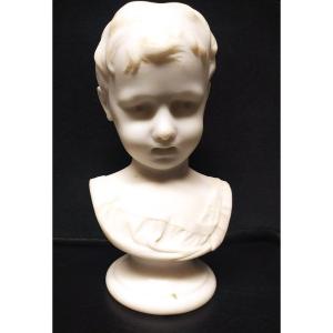 Buste d'Enfant En Marbre Signé F. Richard – XIXème Siècle.