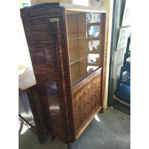 Vitrine-bar – Annee 60-70 –  Placage De Macassar.