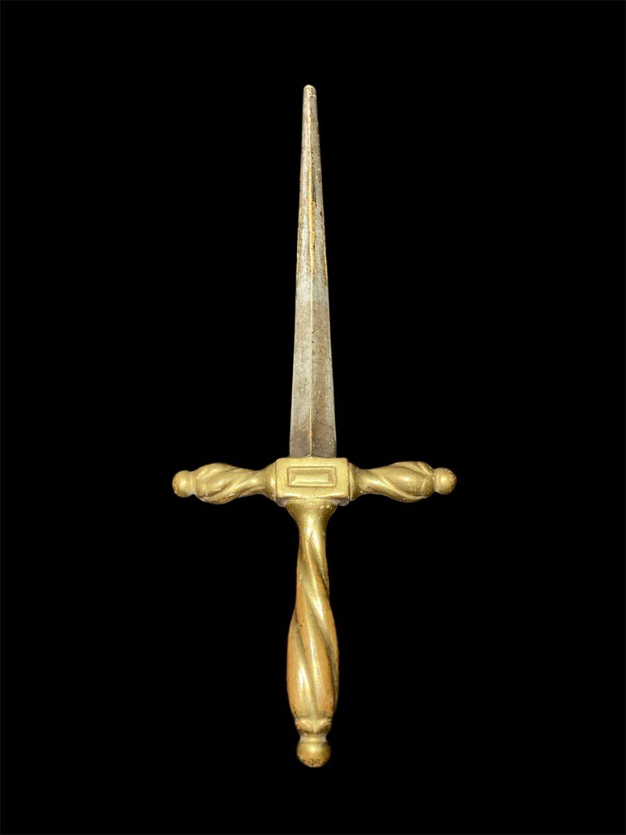 18th Century - Gilded And Silvered Wood Sword-photo-3