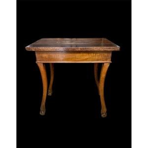 XVIII Siècle - Table Basse Siennois En Bois De Cerisier Marqueté