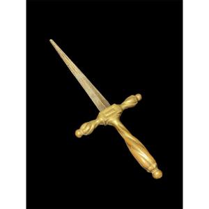 18th Century - Gilded And Silvered Wood Sword