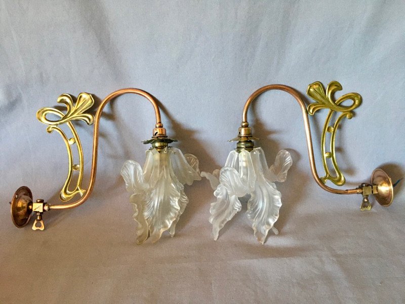 Pair Of Art Nouveau Sconces