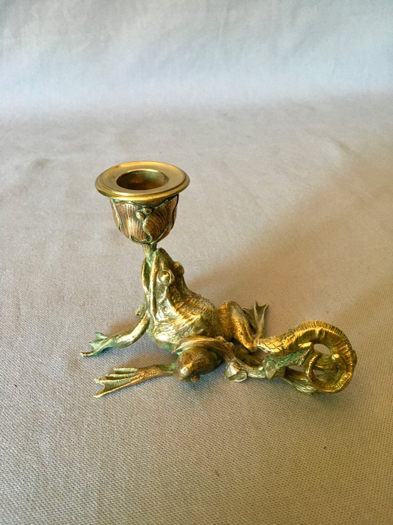 Art Nouveau Hand Candlestick-photo-2