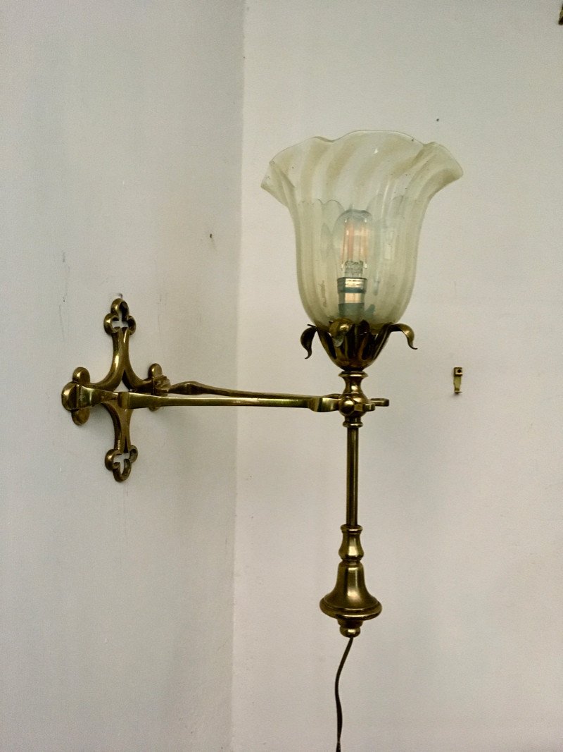 Art Nouveau Rocking Lamp / Sconce In The Style Of Was Benson