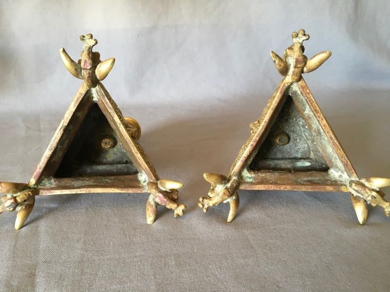 Pair Of 19th Century Renaissance Style Candlesticks-photo-4