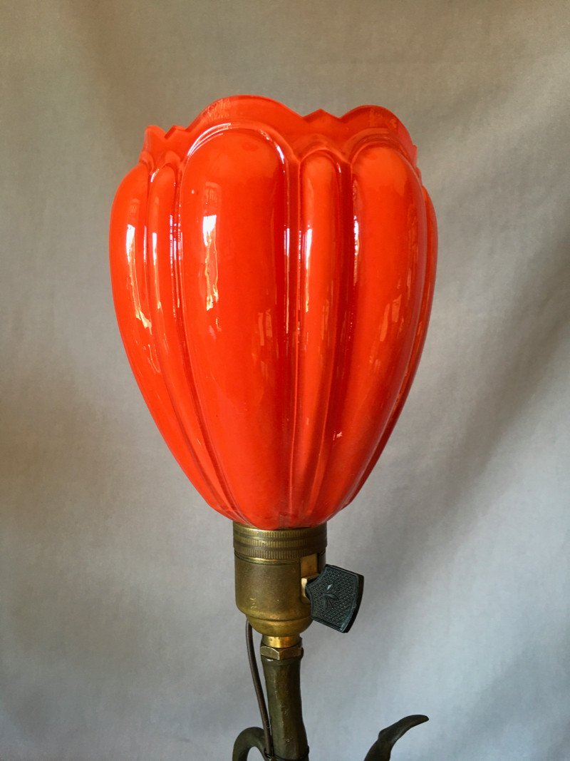 Lampe Pavot Art Nouveau-photo-2